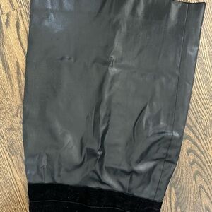Black Leather like  Skirt